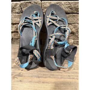 Chaco ZX2 Women’s 11 Fiesta Blue Rainbow Yampa Vibram Hiking Sandals Comfort